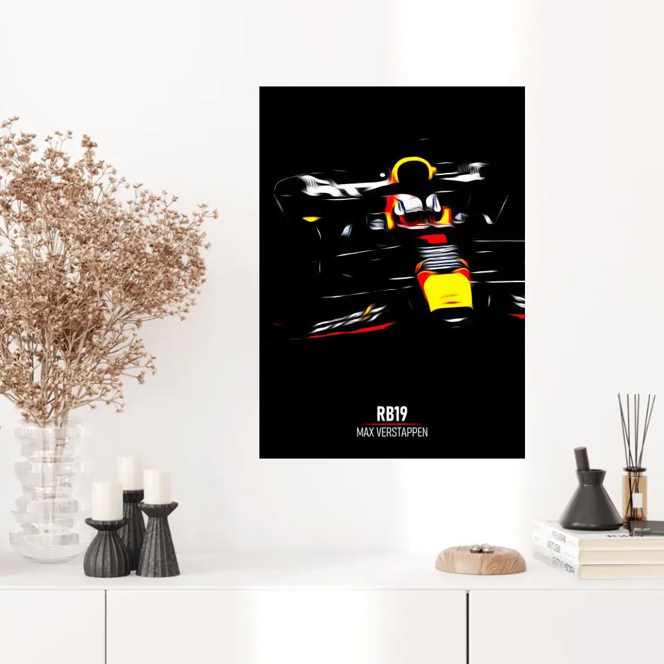 Affiche ou Tableau Red Bull RB19 Max Verstappen Formule 1