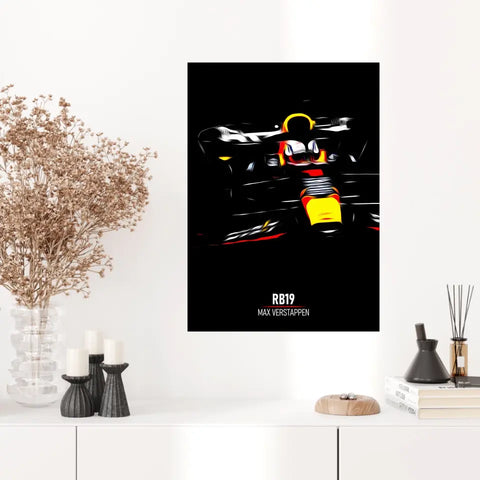 Affiche ou Tableau Red Bull RB19 Max Verstappen Formule 1