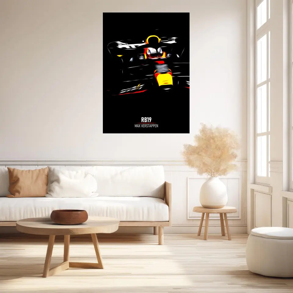 Affiche ou Tableau Red Bull RB19 Max Verstappen Formule 1