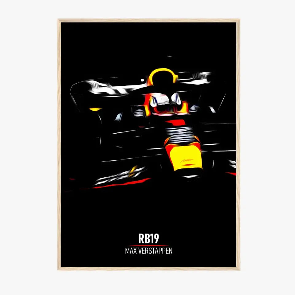 Affiche ou Tableau Red Bull RB19 Max Verstappen Formule 1