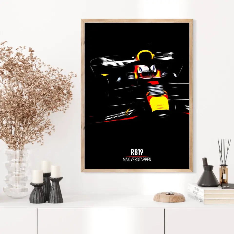 Affiche ou Tableau Red Bull RB19 Max Verstappen Formule 1