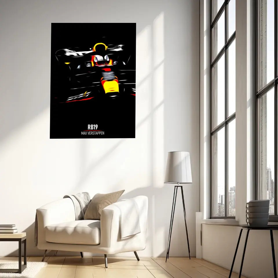 Affiche ou Tableau Red Bull RB19 Max Verstappen Formule 1