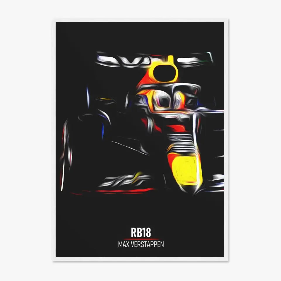 Affiche ou Tableau Red Bull RB18 Max Verstappen Formule 1