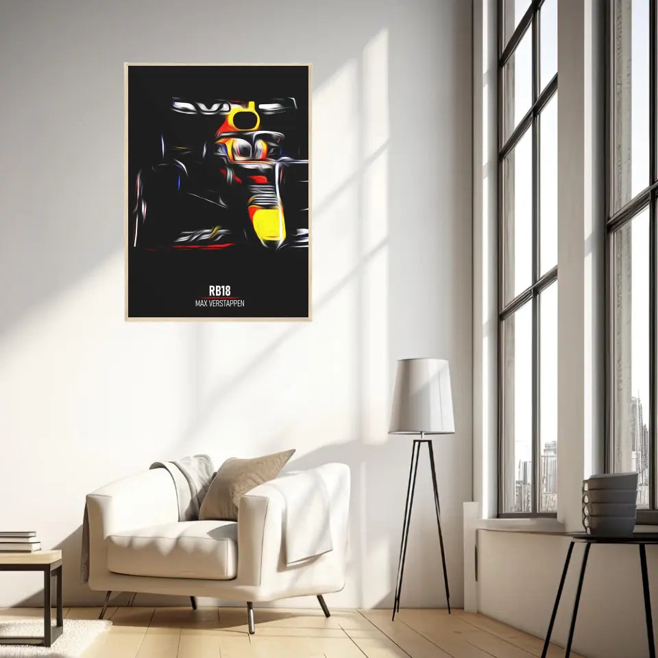 Affiche ou Tableau Red Bull RB18 Max Verstappen Formule 1