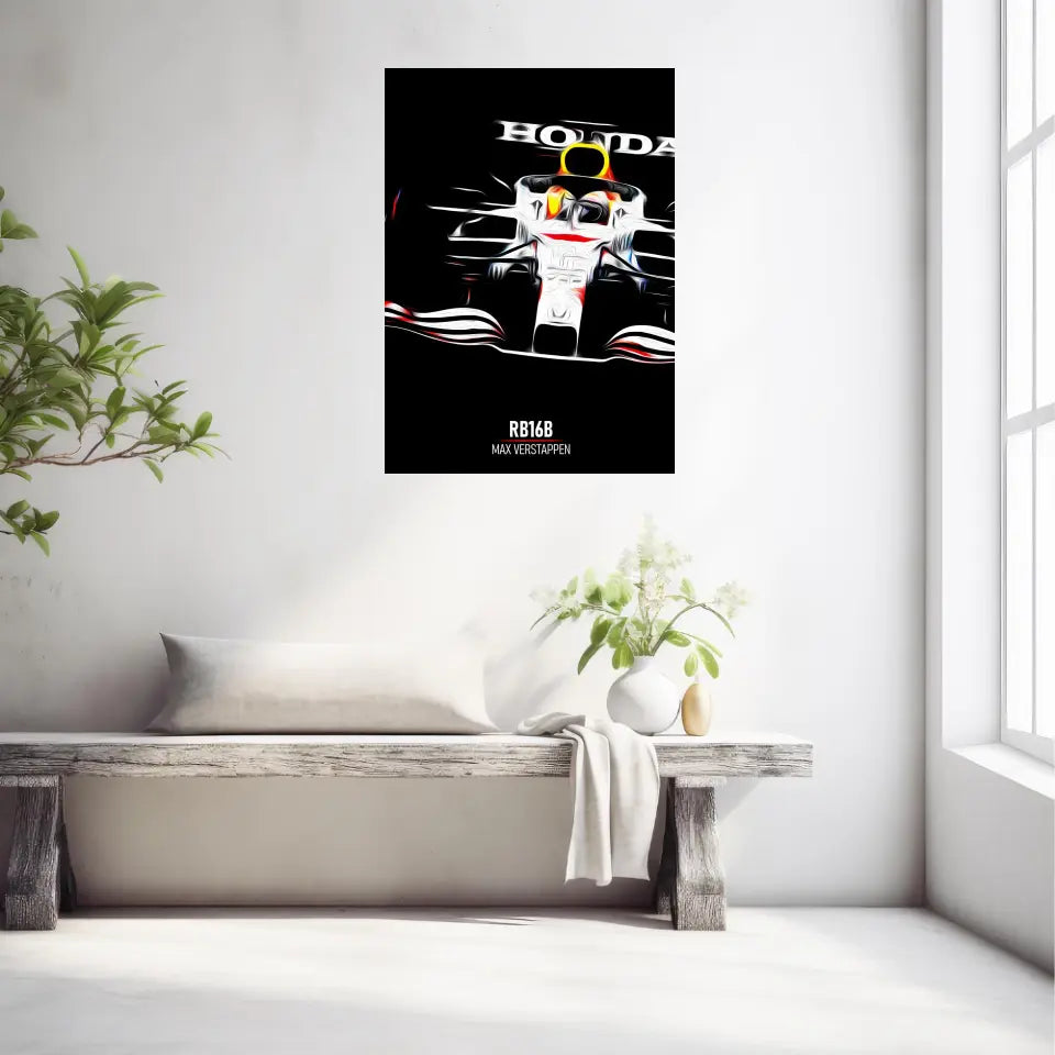 Affiche ou Tableau Red Bull RB16B Max Verstappen Formule 1