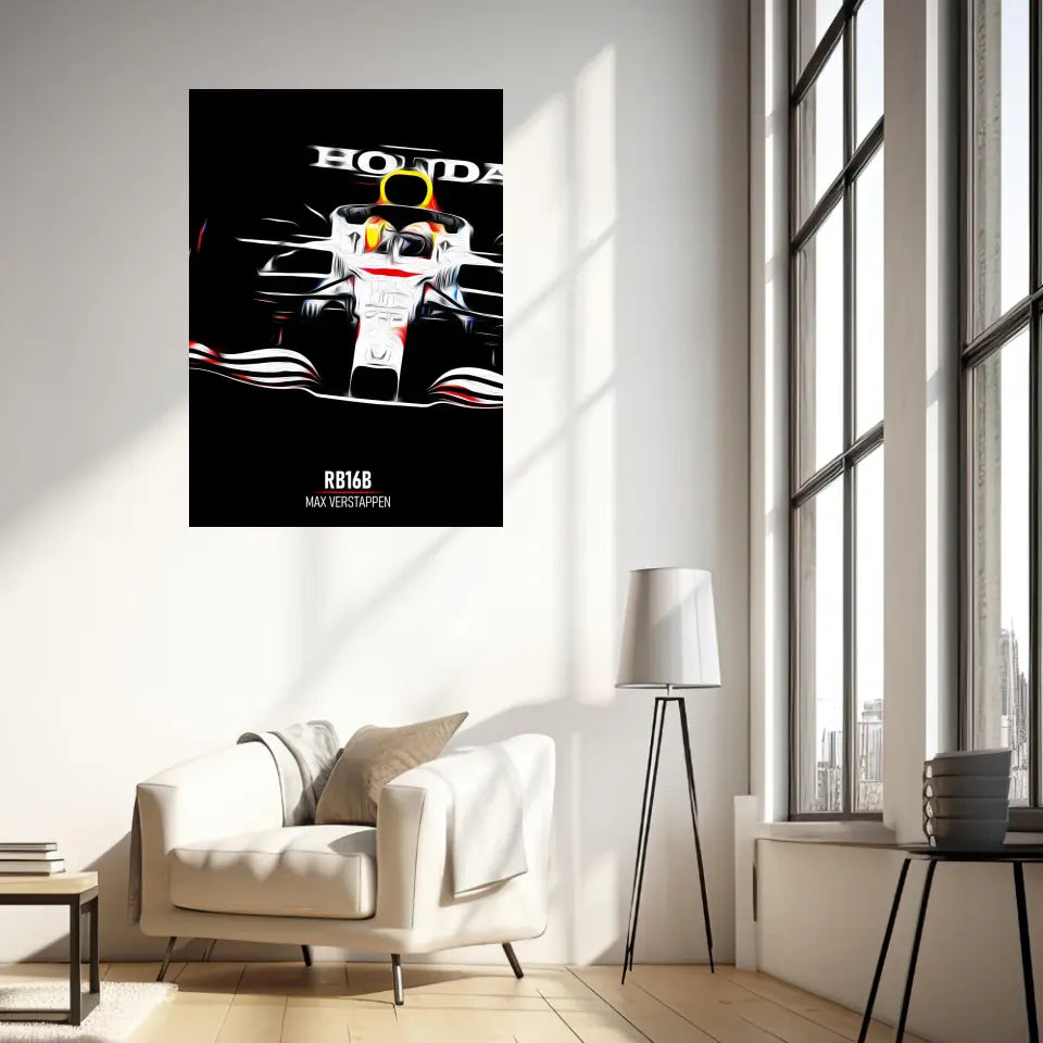Affiche ou Tableau Red Bull RB16B Max Verstappen Formule 1