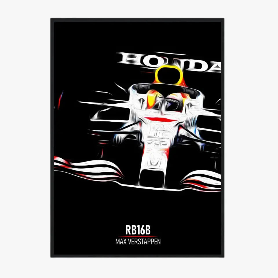 Affiche ou Tableau Red Bull RB16B Max Verstappen Formule 1
