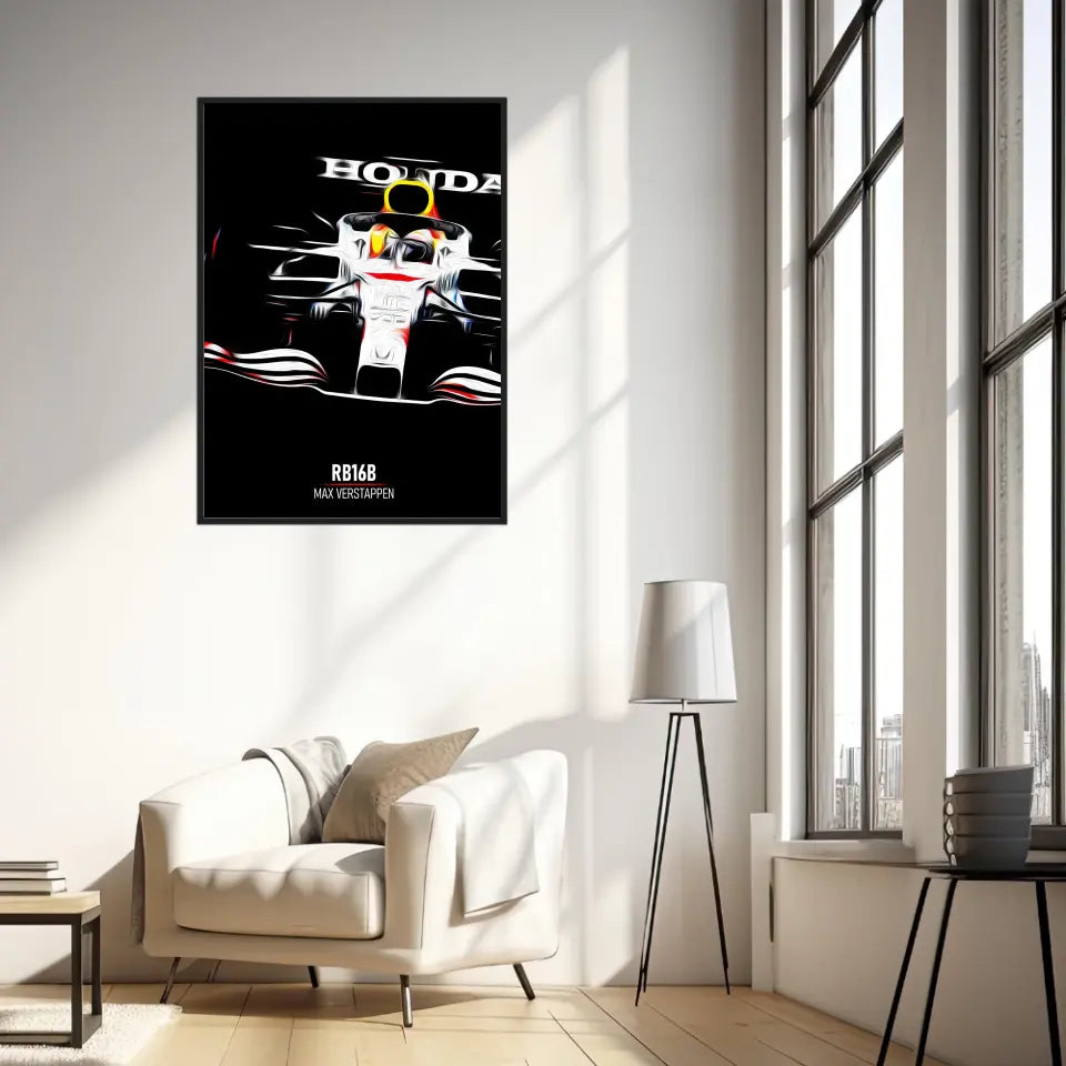 Affiche ou Tableau Red Bull RB16B Max Verstappen Formule 1