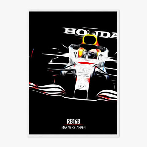 Affiche ou Tableau Red Bull RB16B Max Verstappen Formule 1