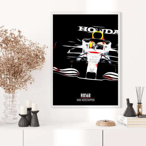 Affiche ou Tableau Red Bull RB16B Max Verstappen Formule 1