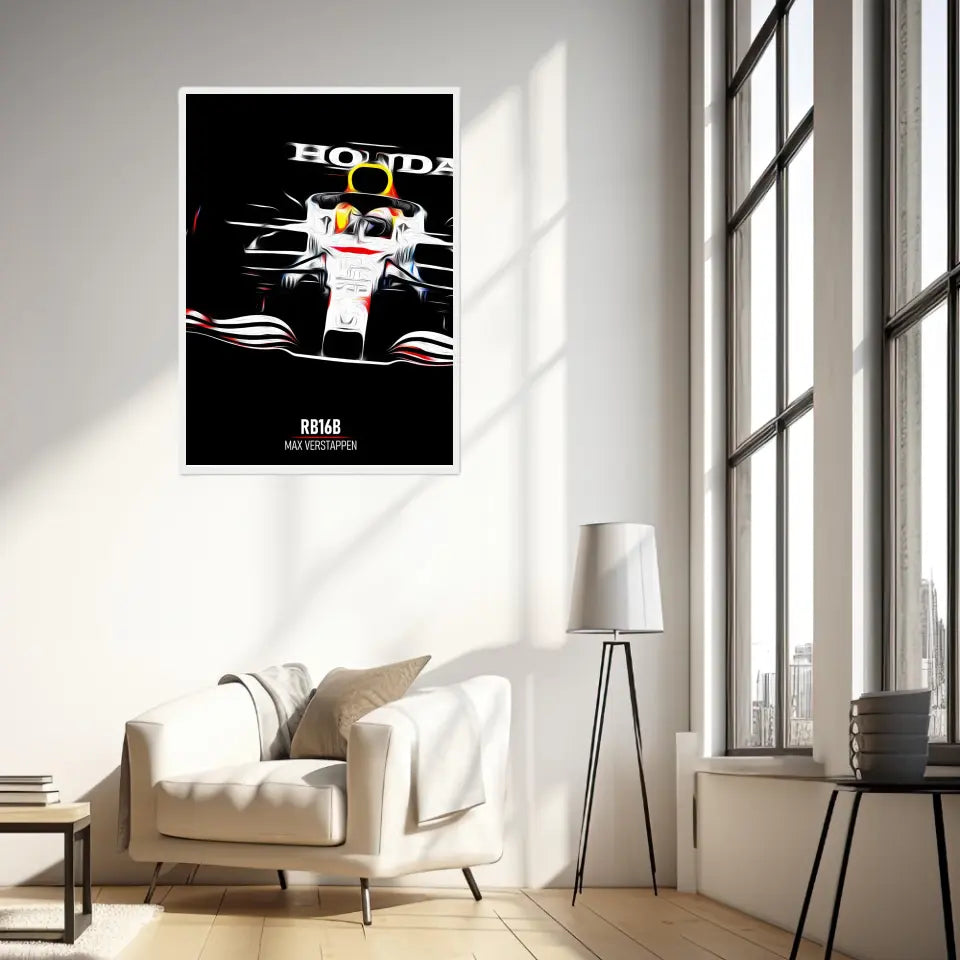 Affiche ou Tableau Red Bull RB16B Max Verstappen Formule 1