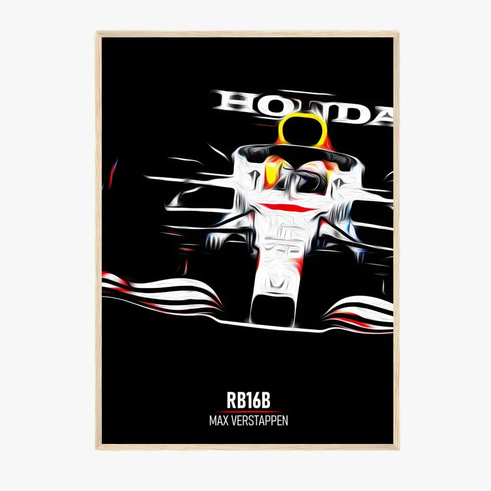 Affiche ou Tableau Red Bull RB16B Max Verstappen Formule 1