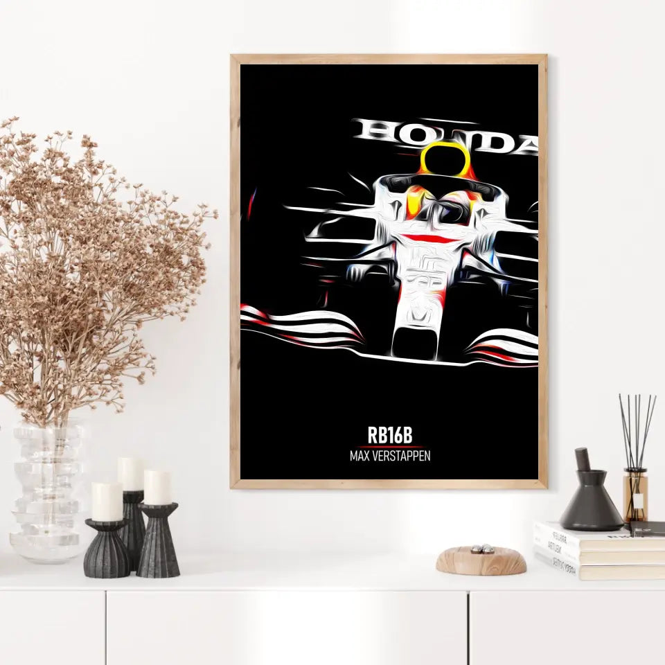 Affiche ou Tableau Red Bull RB16B Max Verstappen Formule 1