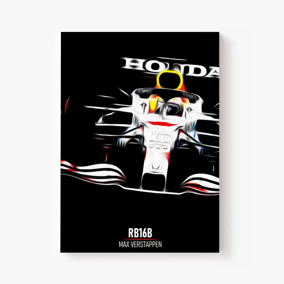 Affiche ou Tableau Red Bull RB16B Max Verstappen Formule 1