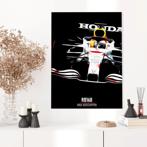 Affiche ou Tableau Red Bull RB16B Max Verstappen Formule 1