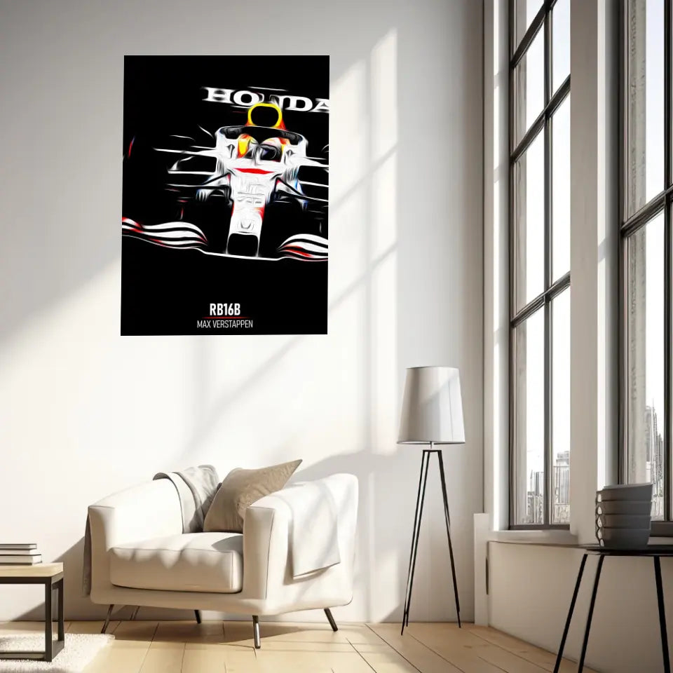 Affiche ou Tableau Red Bull RB16B Max Verstappen Formule 1