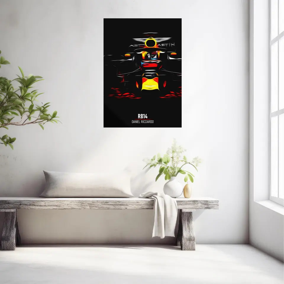 Affiche ou Tableau Red Bull RB14 Daniel Ricciardo Formule 1