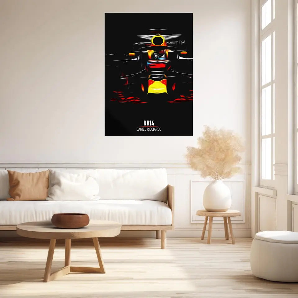 Affiche ou Tableau Red Bull RB14 Daniel Ricciardo Formule 1