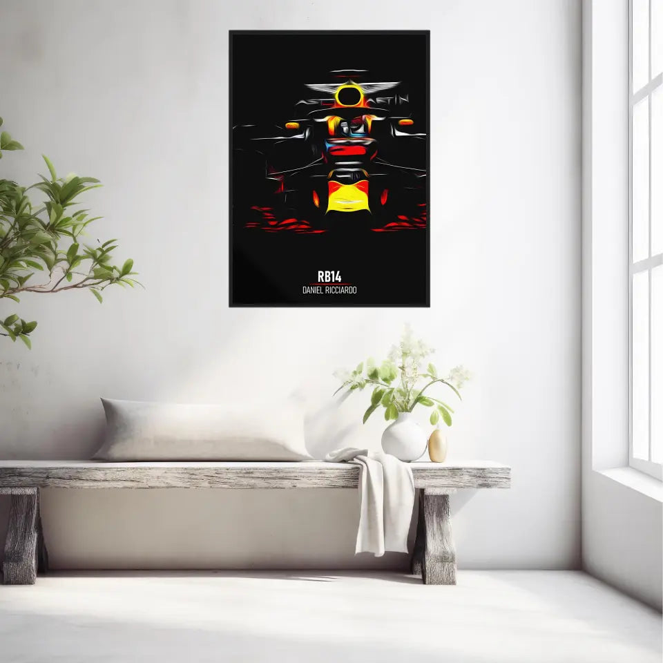 Affiche ou Tableau Red Bull RB14 Daniel Ricciardo Formule 1