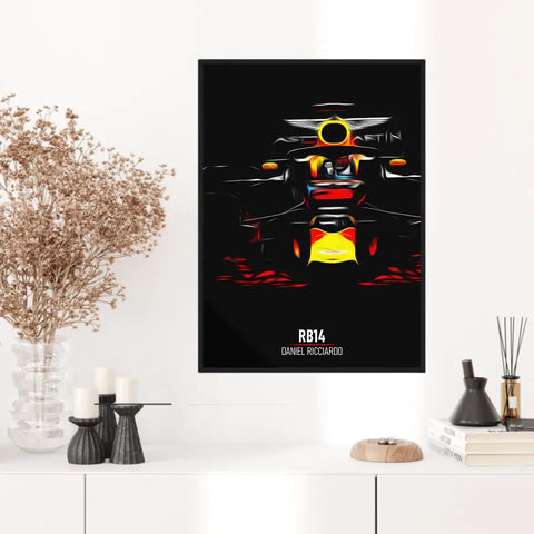 Affiche ou Tableau Red Bull RB14 Daniel Ricciardo Formule 1