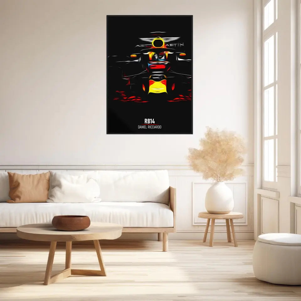 Affiche ou Tableau Red Bull RB14 Daniel Ricciardo Formule 1