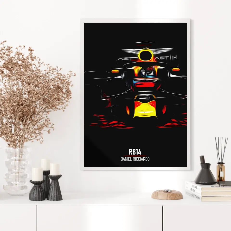 Affiche ou Tableau Red Bull RB14 Daniel Ricciardo Formule 1