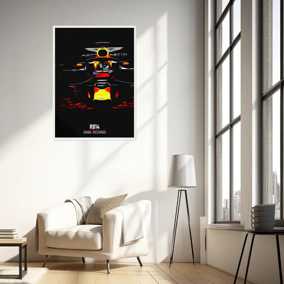 Affiche ou Tableau Red Bull RB14 Daniel Ricciardo Formule 1