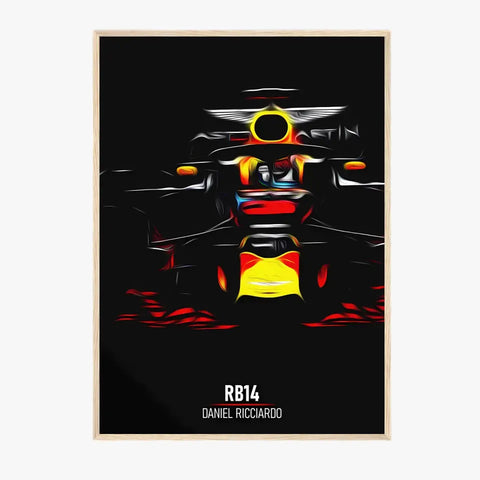 Affiche ou Tableau Red Bull RB14 Daniel Ricciardo Formule 1