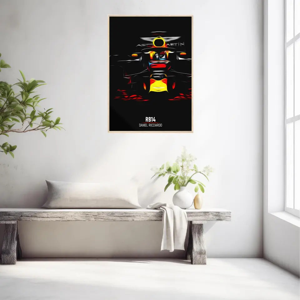 Affiche ou Tableau Red Bull RB14 Daniel Ricciardo Formule 1
