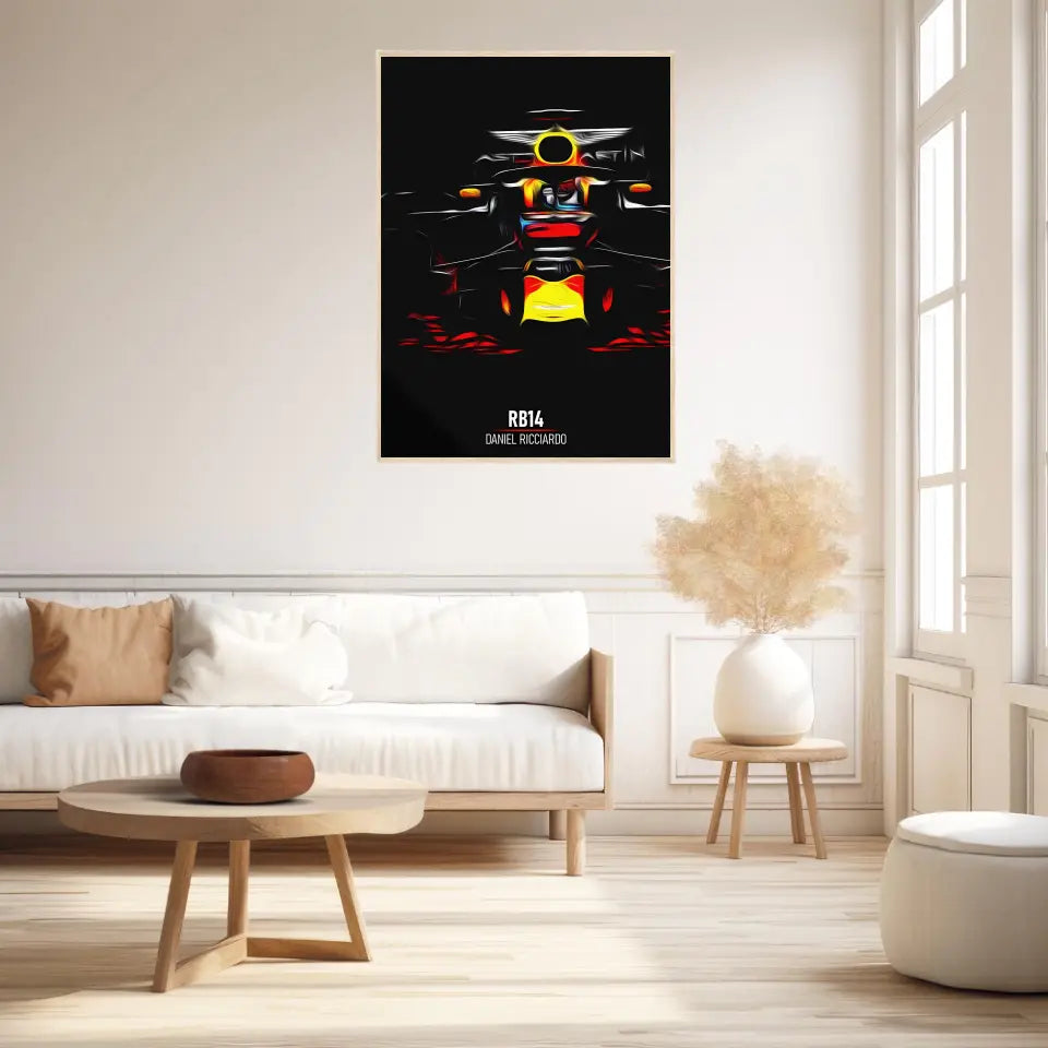 Affiche ou Tableau Red Bull RB14 Daniel Ricciardo Formule 1