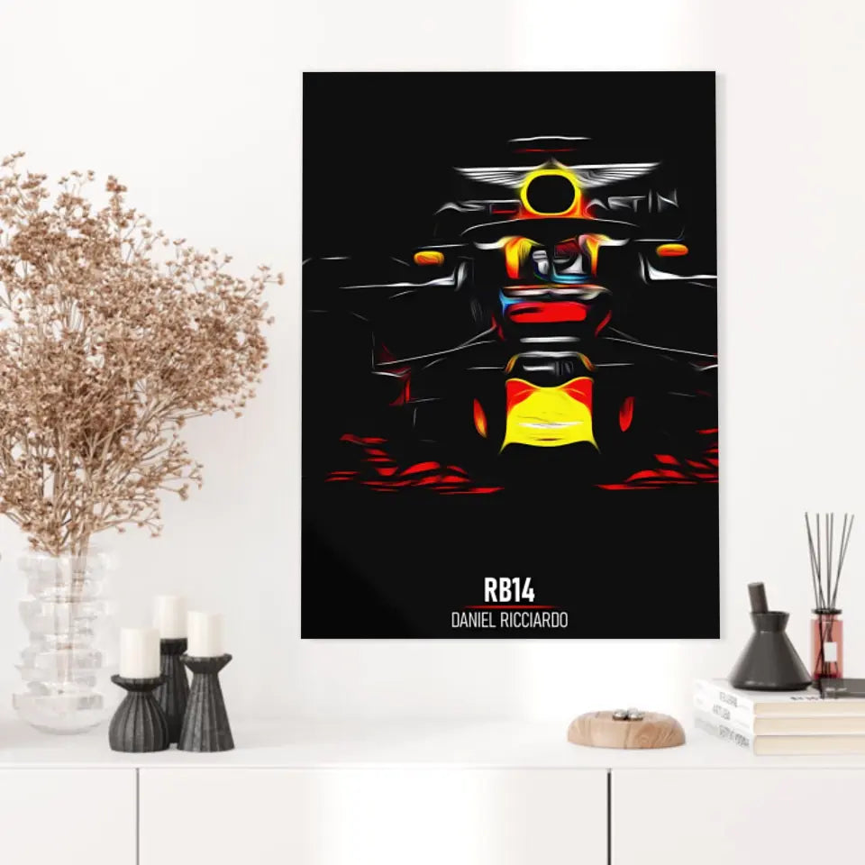 Affiche ou Tableau Red Bull RB14 Daniel Ricciardo Formule 1
