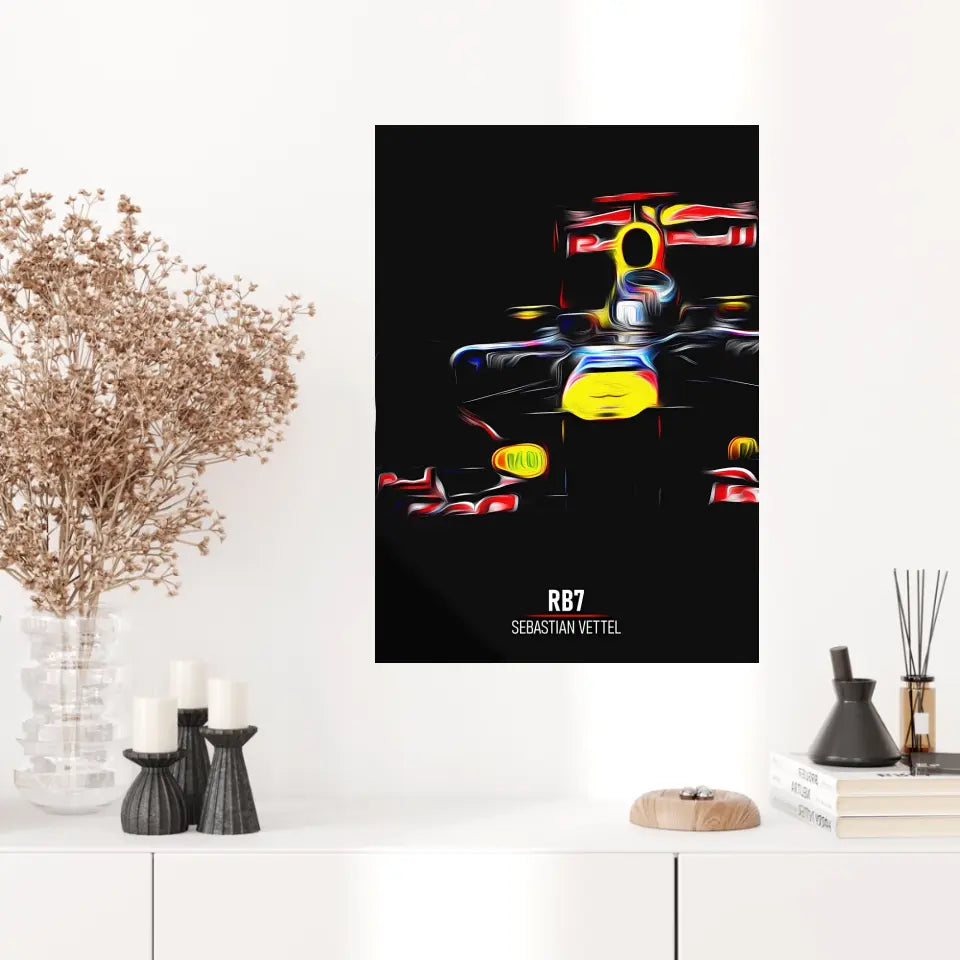 Affiche ou Tableau Red Bull RB7 Sebastian Vettel Formule 1