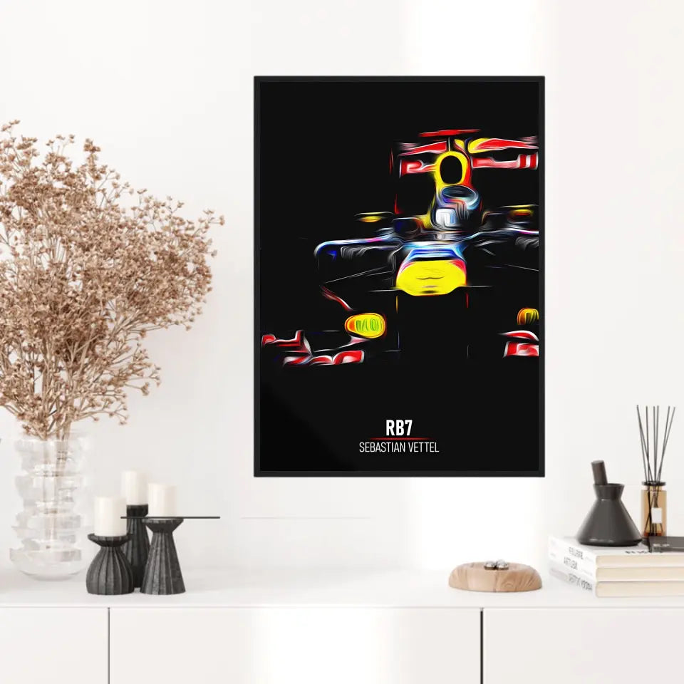 Affiche ou Tableau Red Bull RB7 Sebastian Vettel Formule 1