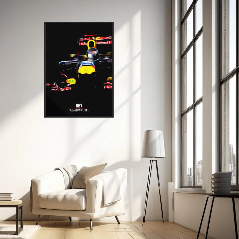 Affiche ou Tableau Red Bull RB7 Sebastian Vettel Formule 1