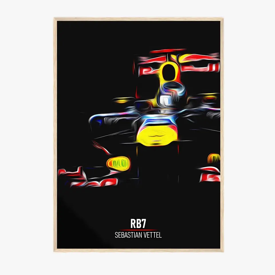 Affiche ou Tableau Red Bull RB7 Sebastian Vettel Formule 1