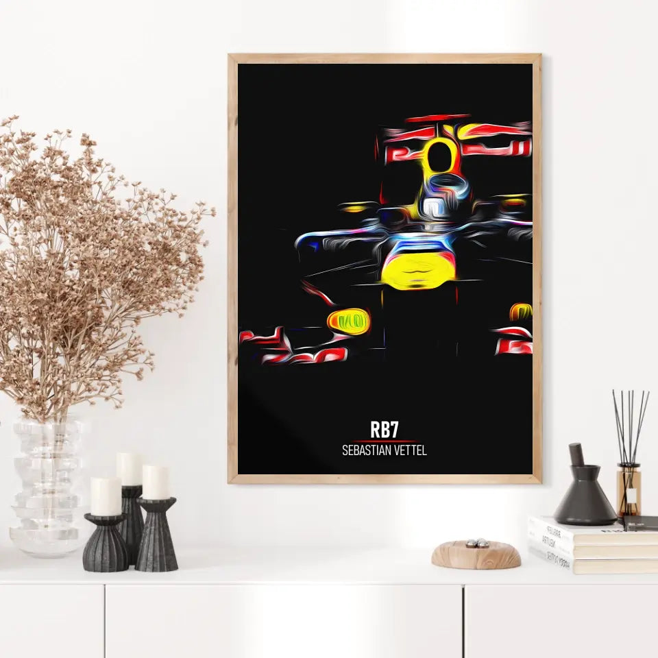 Affiche ou Tableau Red Bull RB7 Sebastian Vettel Formule 1