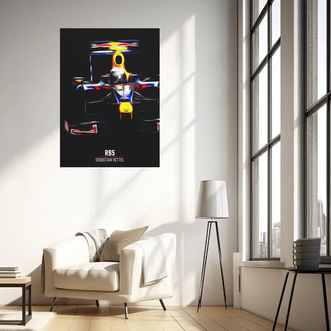 Affiche ou Tableau Red Bull RB5 Sebastian Vettel Formule 1