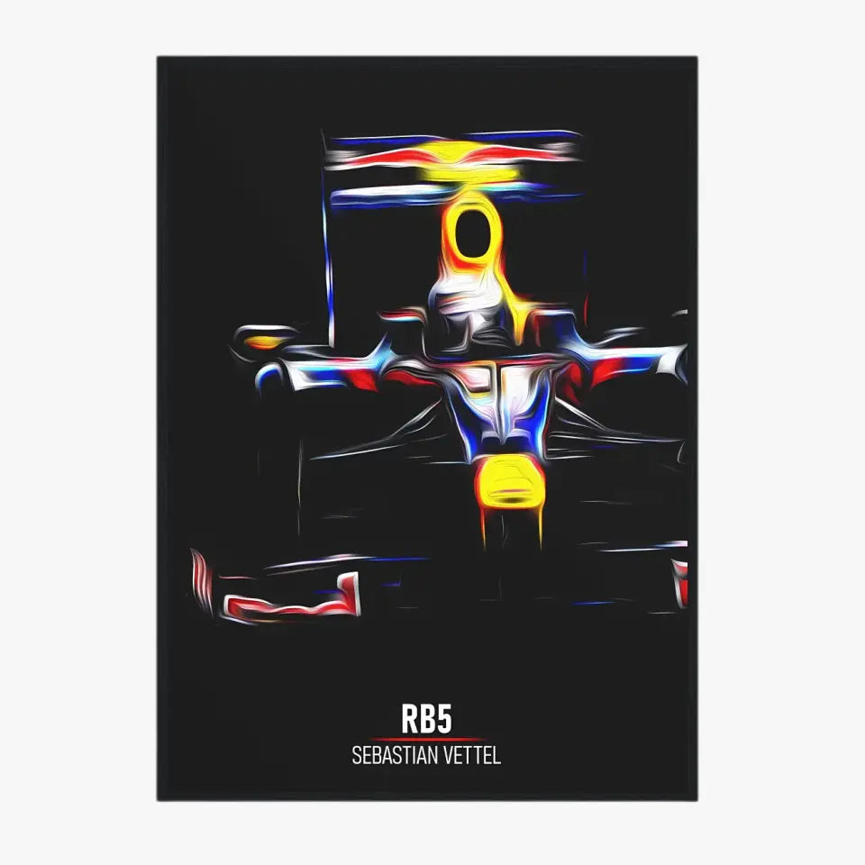 Affiche ou Tableau Red Bull RB5 Sebastian Vettel Formule 1