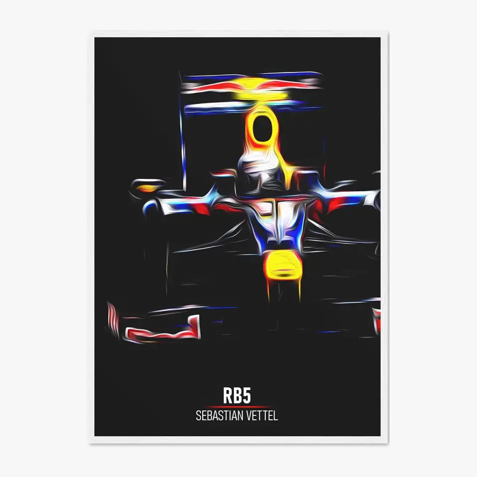 Affiche ou Tableau Red Bull RB5 Sebastian Vettel Formule 1