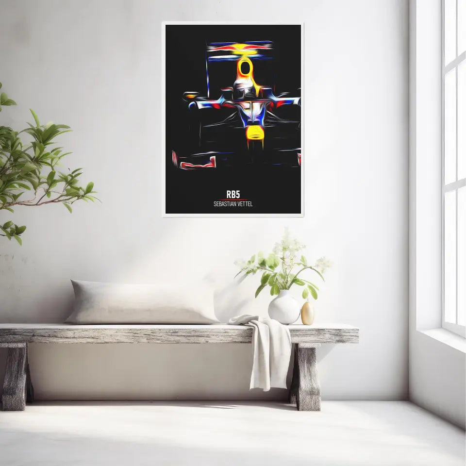 Affiche ou Tableau Red Bull RB5 Sebastian Vettel Formule 1