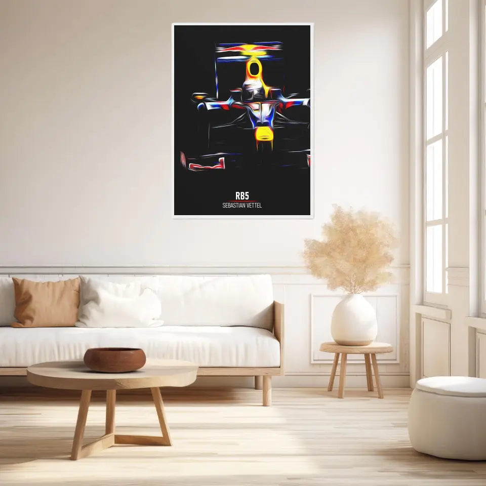 Affiche ou Tableau Red Bull RB5 Sebastian Vettel Formule 1