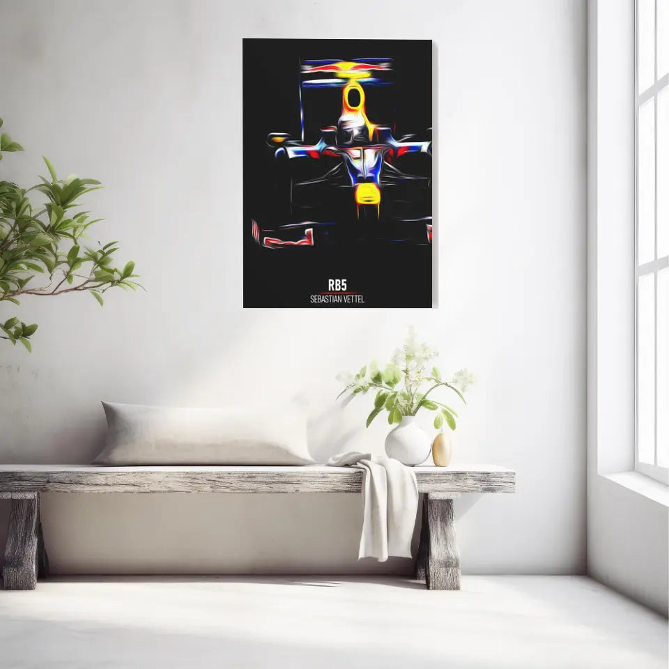Affiche ou Tableau Red Bull RB5 Sebastian Vettel Formule 1