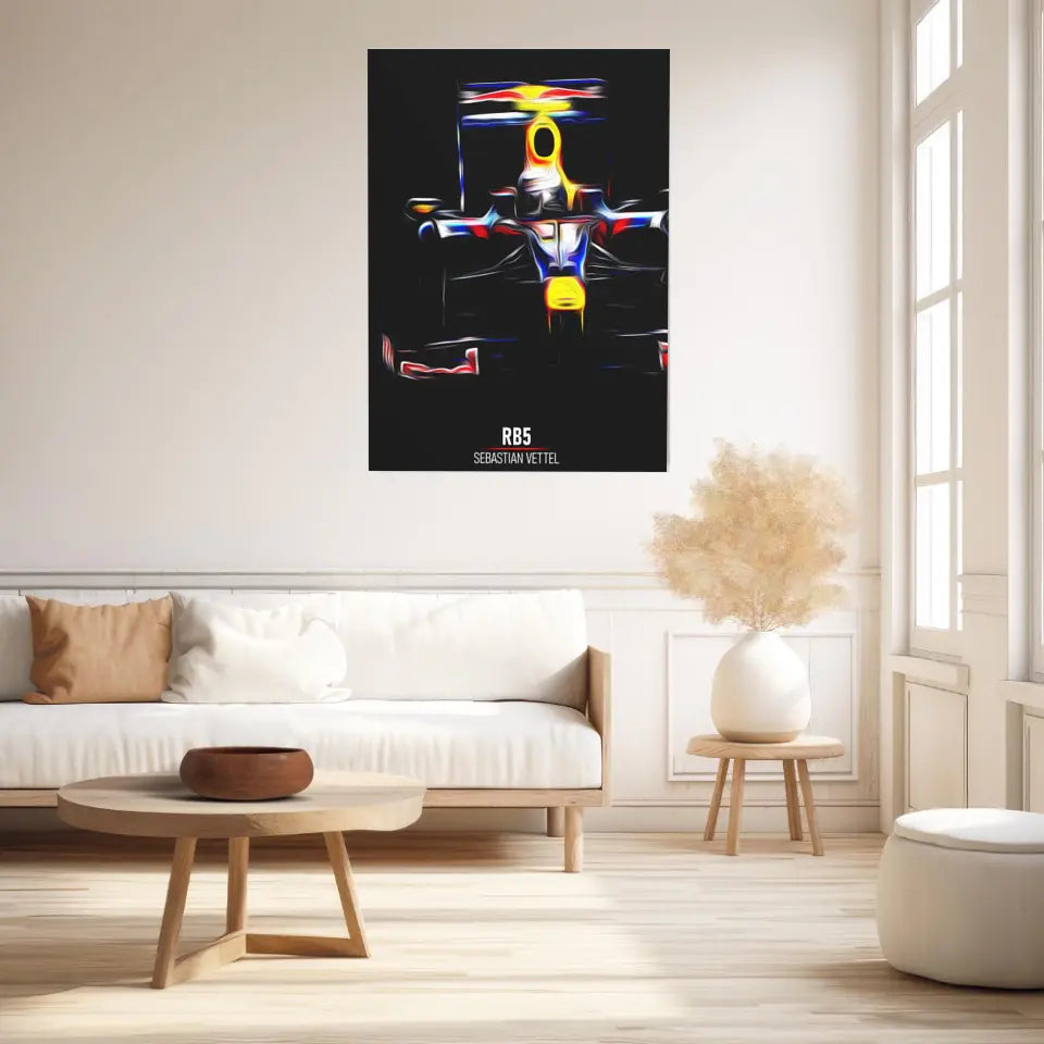 Affiche ou Tableau Red Bull RB5 Sebastian Vettel Formule 1