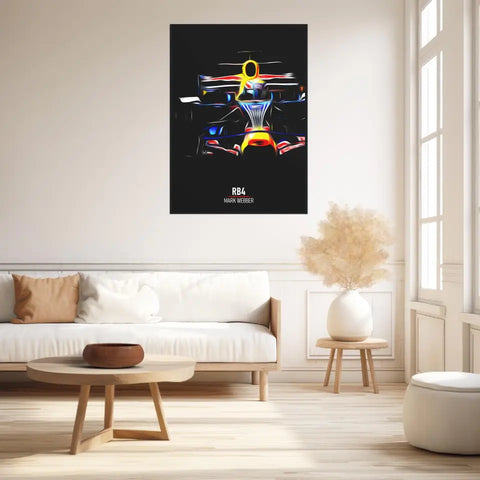 Affiche ou Tableau Red Bull RB4 Mark Webber Formule 1