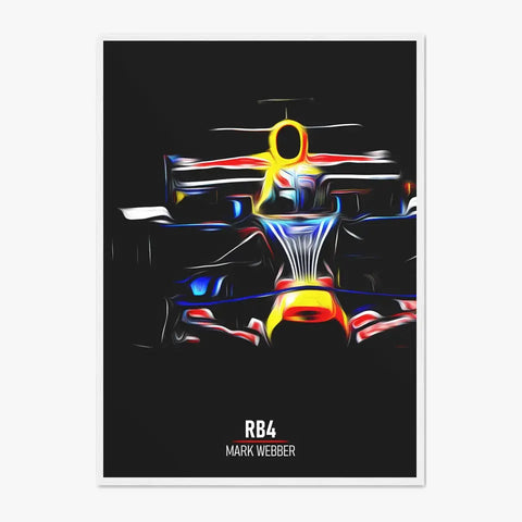 Affiche ou Tableau Red Bull RB4 Mark Webber Formule 1