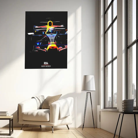 Affiche ou Tableau Red Bull RB4 Mark Webber Formule 1