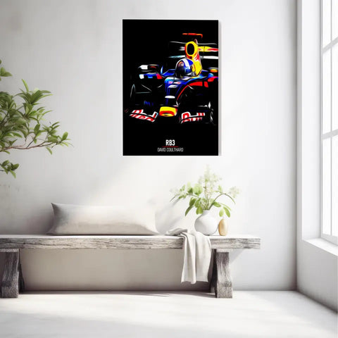 Affiche ou Tableau Red Bull RB3 David Coulthard Formule 1