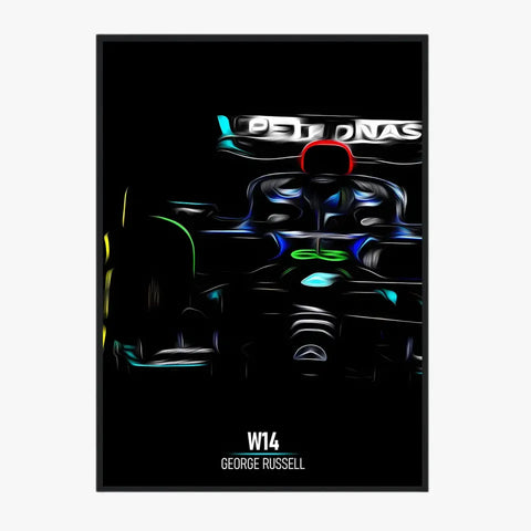 Affiche ou Tableau Mercedes W14 George Russell Formule 1