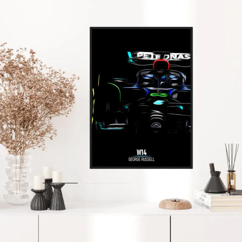 Affiche ou Tableau Mercedes W14 George Russell Formule 1