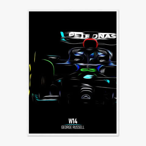 Affiche ou Tableau Mercedes W14 George Russell Formule 1
